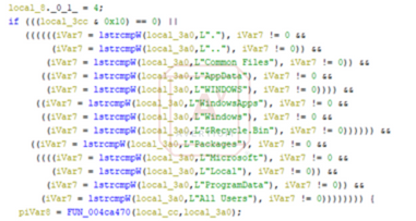 Directory Locations in the Decompiled Code