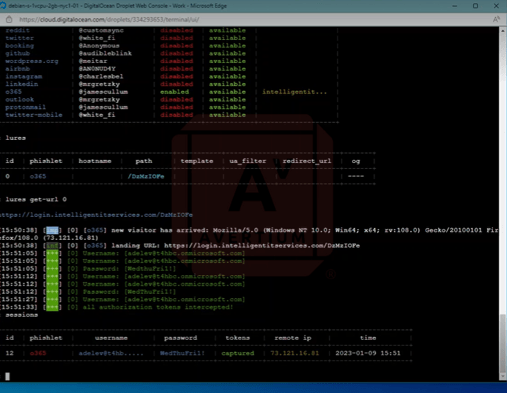 Evilginx Captures Credentials