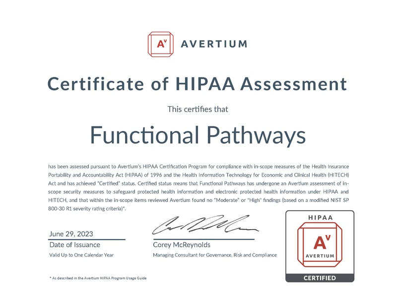 2023-HIPAA-Certification-Program-Functional-Pathways