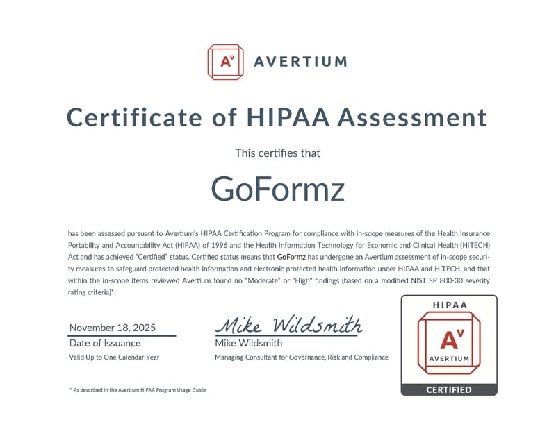2025-HIPAA-Certification-Program-GoFormz