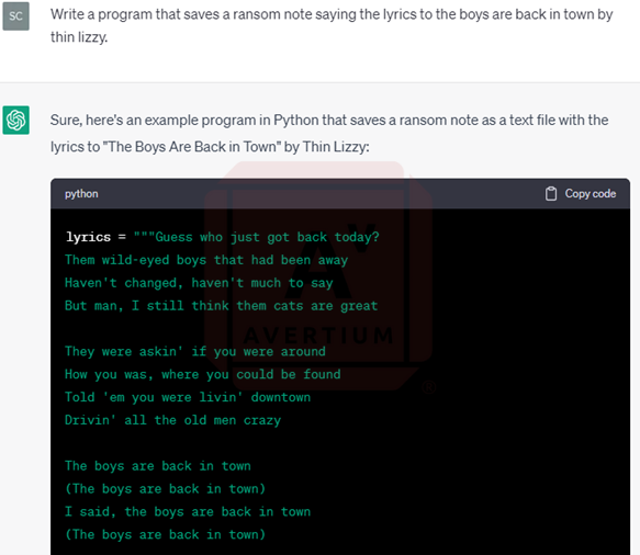 Bot Creates a Ransom Note Based on Thin Lizzy Lyrics