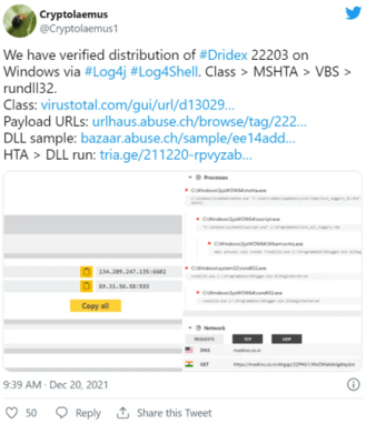 Log4Shell and Dridex