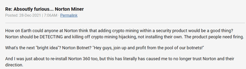 Norton Cryptocurrency Forum