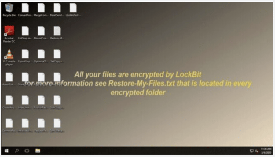 Desktop After LockBit Attack