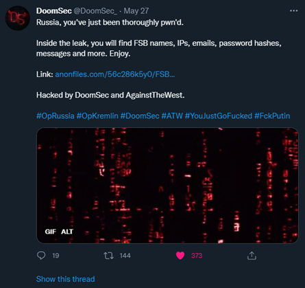 Tweet from DoomSec