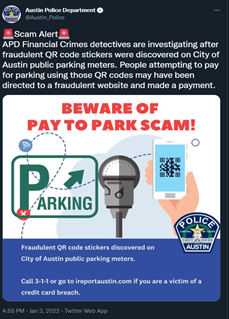 QR Code Scam on Parking Meters