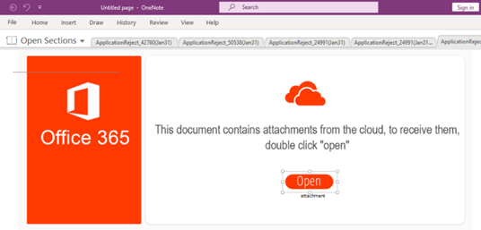 Example of Malicious OneNote File