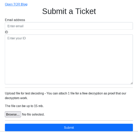 MedusaLocker's Ticket Site